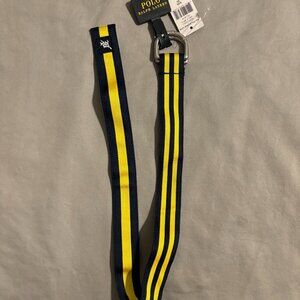 Polo Ralph Lauren Yellow/Navy Blue Striped Belt Boys Size XS